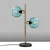 Opviq Stona lampa Benek-15-14562, 36x18x58 cm, IP20, Zlatno-plave boje