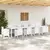 Stol za vrt Bijelo 350 x 100 x 74 cm poliratan