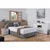 Carryhome POSTELJA Z VZMETNICO 120 cm  x 200 cm , tekstil siva