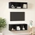 Set TV komoda Zidne 2 pcs Crni hrast 37 x 37 x 107 cm
