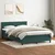 Vidaxl Box spring postelja z vzmetnico LED temno zelena 160x220 cm žamet