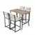 Hanah Home Set barskih stolova i stolica, 110 x 92 x 70 cm, 5 delova, Krem