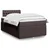Vidaxl Box spring postelja z vzmetnico temno rjava 120x190 cm blago