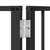 Vrata za pse 6 pcs Crna 80 x 80 cm Cinkani čelik