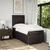 Vidaxl Box spring postelja z vzmetnico temno rjava 80x200 cm blago