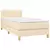 Vidaxl Box spring postelja z vzmetnico krem 90x190 cm blago