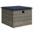 Sjedeća garnitura za vrt s jastukom s pohranom 9 pcs Poli ratan