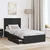 Krevet s od storage Crna 90 x 190 cm Konstruirano drvo