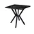 Hanah Home Trpezarijski sto Elma 70, 70 x 74 x 70 cm, Crna