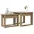 vidaXL Set kavno mizico 2 pcs Umetni hrast Konstruiran les