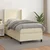 Vidaxl Box spring postelja z vzmetnico krem 90x190 cm umetno usnje