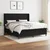 Vidaxl Box spring postelja z vzmetnico črna 180x200 cm blago
