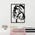 Wallity Zidna dekoracija Look, 56 x 41 cm, Crna