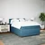 Vidaxl Box spring postelja z vzmetnico modra 140x190 cm žamet