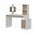 Hanah Home radni sto Arlena, 121 cm, beli / orah