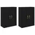 Kabinetski zidni Zidne 2 pcs Crni hrast 69,5 x 34 x 90 cm