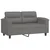 2-dijelni set sofa s jastucima tamnosivi od mikrovlakana