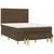 Vidaxl Box spring postelja z vzmetnico temno rjav 140x190 cm blago