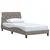 vidaXL Posteljni okvir brez vzmetnice taupe 100x200 cm blago