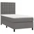 Greatstore Box spring postelja z vzmetnico siva 80x200 cm umetno usnje