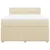 vidaXL Box spring postelja z vzmetnico krem 160x200 cm blago