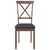 Vidaxl Jedilni stoli z blazinami 2 kosa Brown Solid Wood Rubber