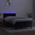 Vidaxl Box spring postelja z vzmetnico LED črna 90x200 cm žamet