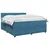 vidaXL Postelja boxspring z vzmetnico Temno modra 140 x 190 cm Žamet
