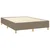 Krevet box spring s madracem LED smeđesivi 140x200 cm tkanina