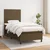 Vidaxl Box spring postelja z vzmetnico temno rjava 80x200 cm blago