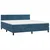 Vidaxl Box spring postelja z vzmetnico temno modra 160x200 cm žamet