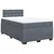 vidaXL Box spring postelja z vzmetnico temno siv 120x190 cm žamet