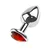 Diamond Heart Butt Plug Small Rainbow