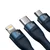 BASEUS polnilni kabel TipC 3v1 Lightning TipC/Mikro 100W PD 1,5m moder