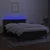 Vidaxl Box spring postelja z vzmetnico LED črna 140x190 cm blago