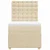 vidaXL Box spring postelja z vzmetnico krem 90x200 cm blago
