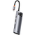 BASEUS Metal Gleam HUB adapter USB-C - 2x USB, HDMI, TF, siva