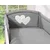 Bobono 3-delni komplet posteljnine 135x100 - antracitna srca