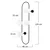 Opviq Zidna lampa E27 Socket, Crno-Bela