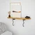 HANAH HOME Zidna polica Edera Black Oak