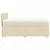 Vidaxl Box spring postelja z vzmetnico krem 160x200 cm blago