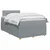 vidaXL Postelja boxspring z vzmetnico Svetlo siva 120 x 190 cm Blago