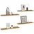 Polica na zidu 4 pcs Smeđa 40 x 9 x 3 cm Konstruirano drvo