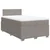 Vidaxl Box spring postelja z vzmetnico taupe 120x190 cm blago