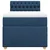 Vidaxl Box spring postelja z vzmetnico modra 90x200 cm blago