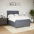 Vidaxl Box spring postelja z vzmetnico temno siva 160x200 cm žamet