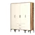 Hanah Home Garderober Kumsal STS, 160x201.4x47.5 cm, Krem