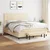 Vidaxl Box spring postelja z vzmetnico krem 160x200 cm blago