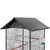 VIDAXL kavez za ptice s čeličnim krovom, 66x66x155 cm