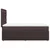 Vidaxl Box spring postelja z vzmetnico temno rjava 100x200 cm blago